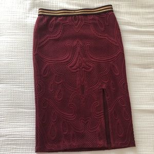 Embroidered Midi Skirt
